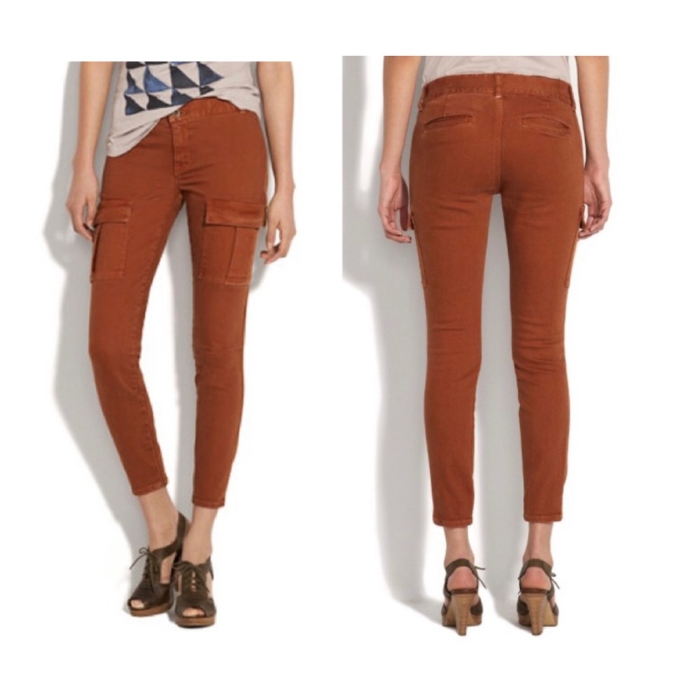 Madewell Jeans Madewell Cadet Crop Rust Orange  Pants Size 27